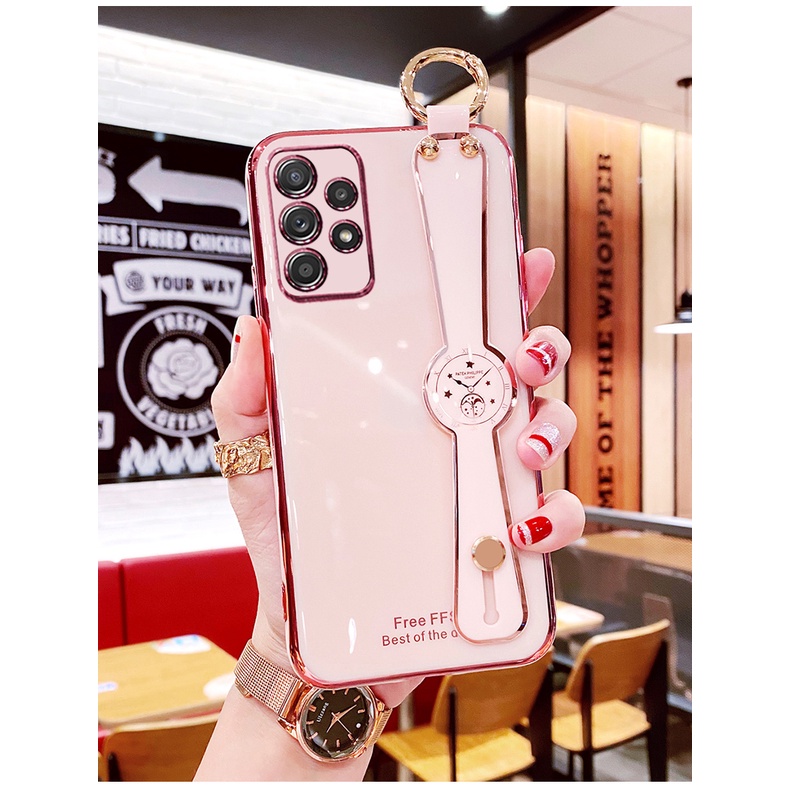 Ốp Điện Thoại Sang Trọng Có Dây Đeo Tay Cho Samsung Galaxy A73 A53 A33 5G M53 A23 A13 4G