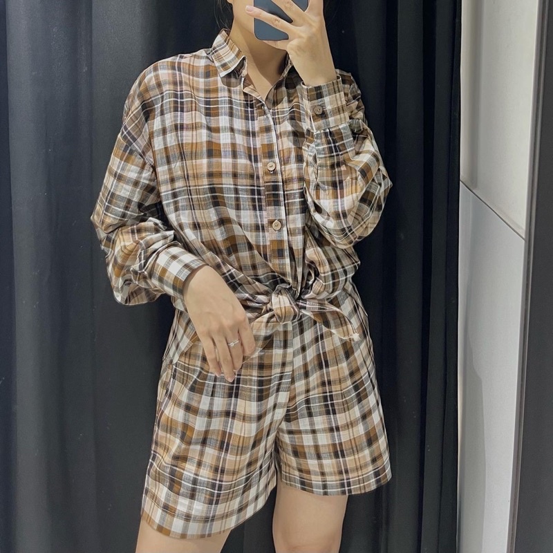 ÁO SƠ MI NÂU DÀI TAY