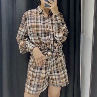 ÁO SƠ MI NÂU DÀI TAY