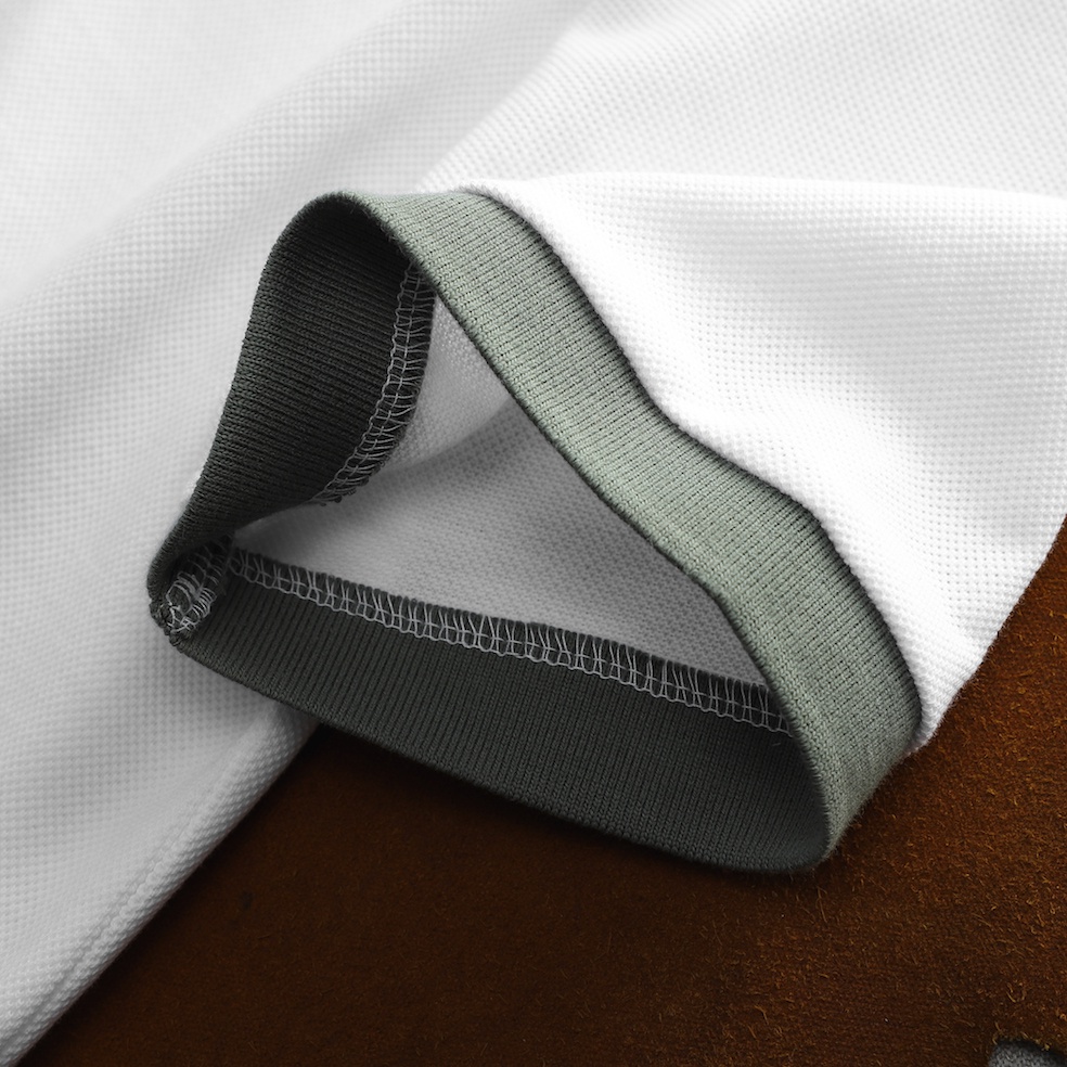 Áo Polo Satoshi Diamond Pique SAPL73 Trắng Viền Cổ sang trọng thanh lịch