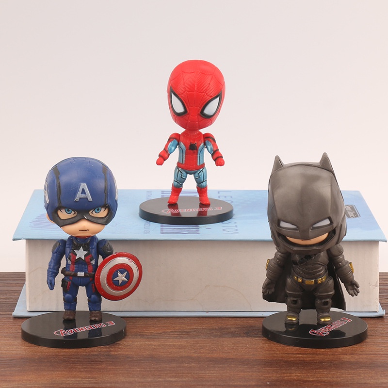 Bộ 6 mô hình nhân vật Thor trong Avengers trang trí bánh kem