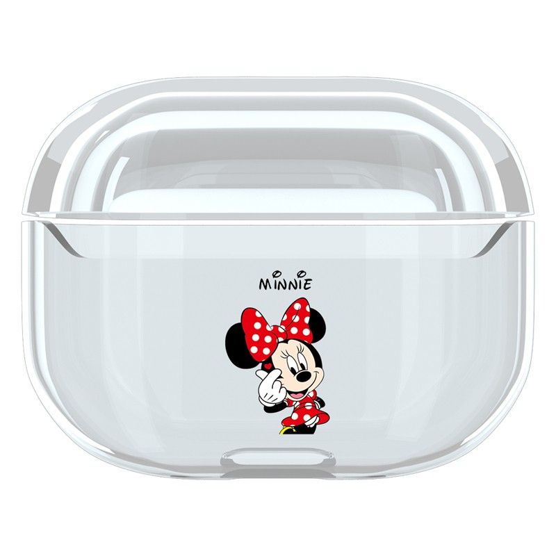 NASA Vỏ bảo vệ hộp sạc tai nghe Airpods Pro bằng nhựa cứng trong suốt họa tiết Snoopy/Charlie/Mickey/Minnie dễ thương