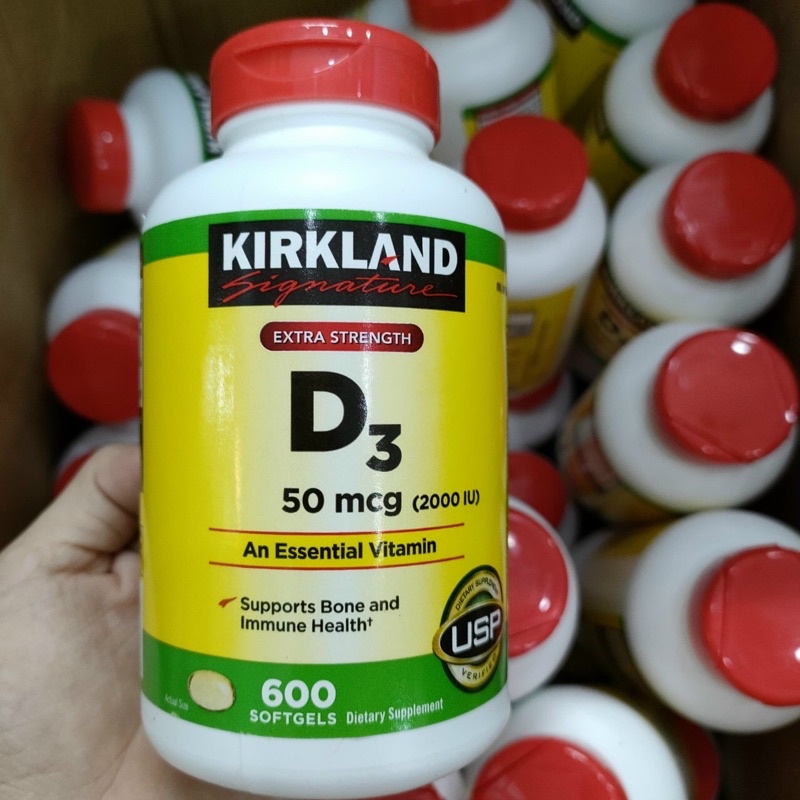 vitamin D3 Kirrkland 50mcg 600 viên gels của Mỹ