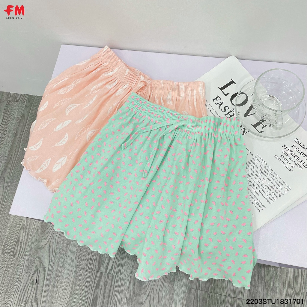 Quần đùi thun nữ Fmstyle shop quần đùi màu sắc hoạ tiết dễ thương | Xả kho combo 3 quần 90k | 220401302