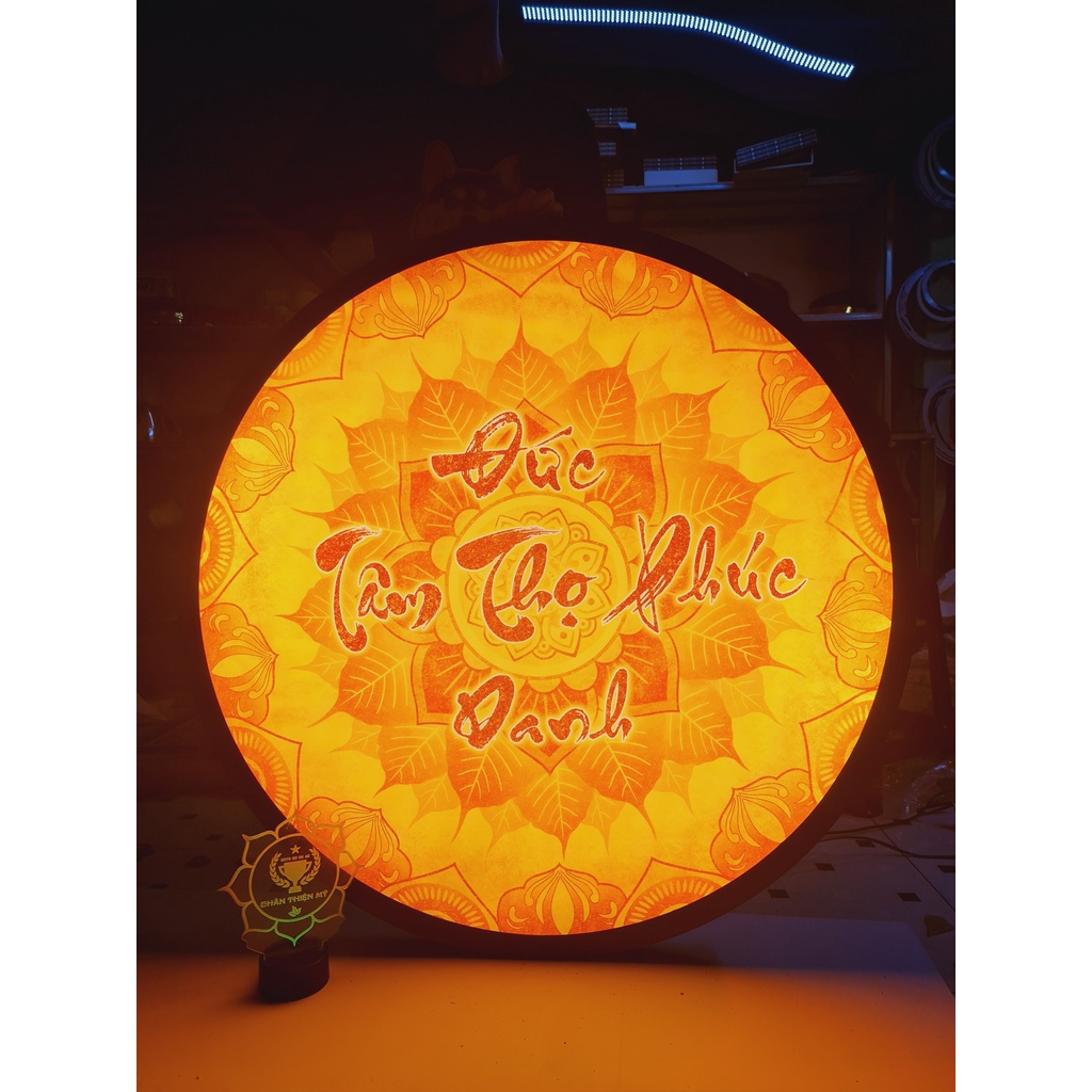 Đèn hào quang Trúc Chỉ in thờ gia tiên_HQTC3