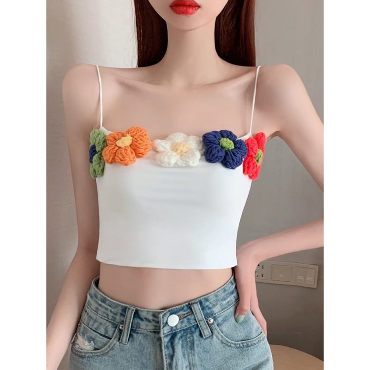 Hoa len handmade trang trí cài áo, áo hai dây, áo thun cài áo mẫu hot