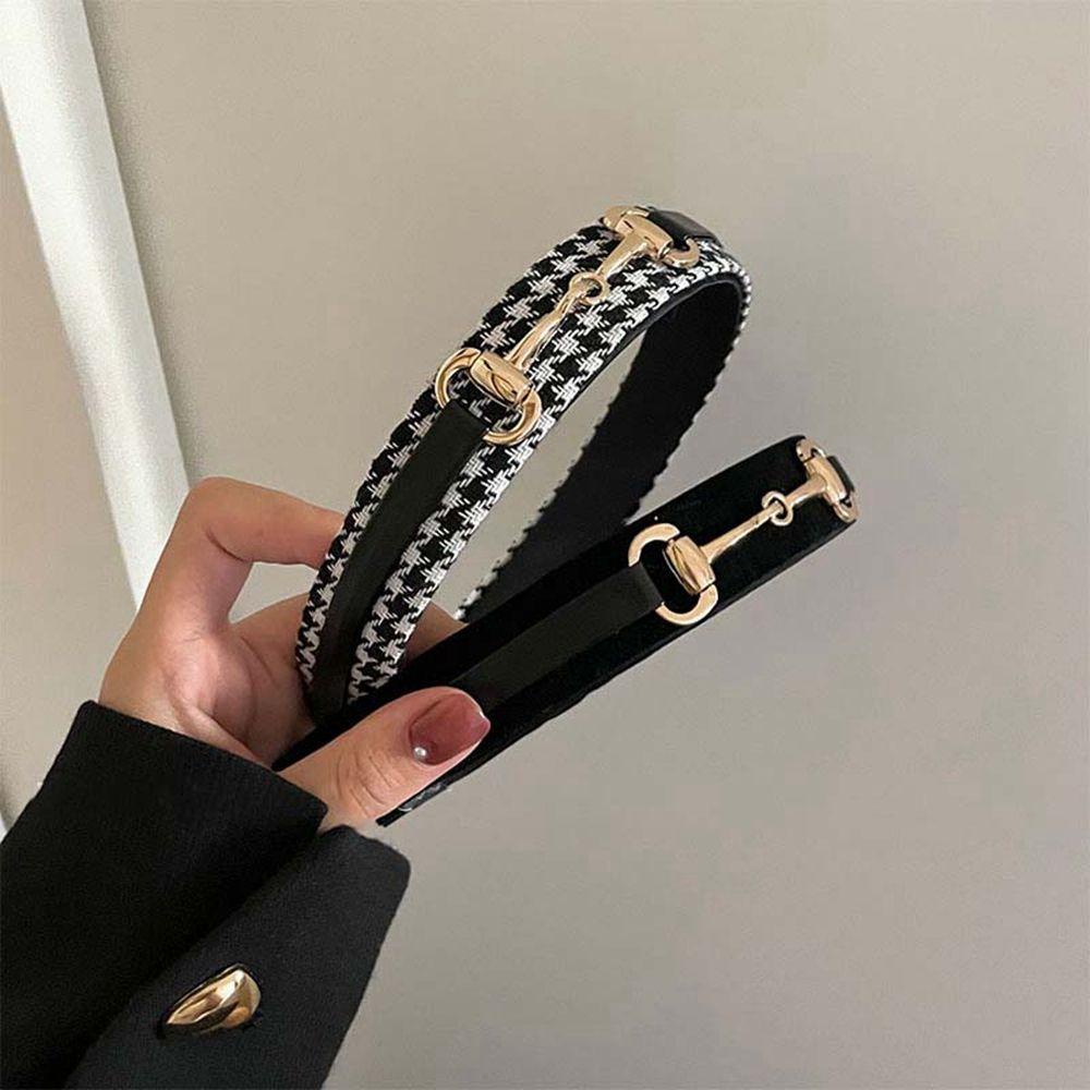 Băng Đô Cài Tóc Phối Khóa Kim Loại Phong Cách Hàn Quốc Thanh Lịch Dễ Phối Đồ 2Lilife