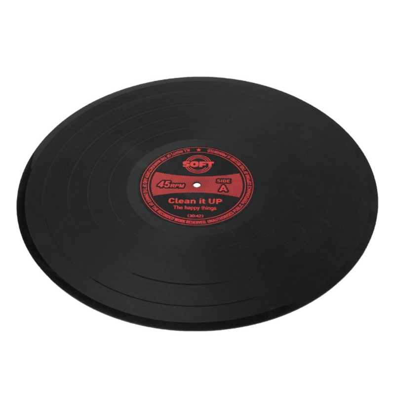 Tấm Lót Ly Hình Tròn Bằng Silicone Chịu Nhiệt Phong Cách Retro