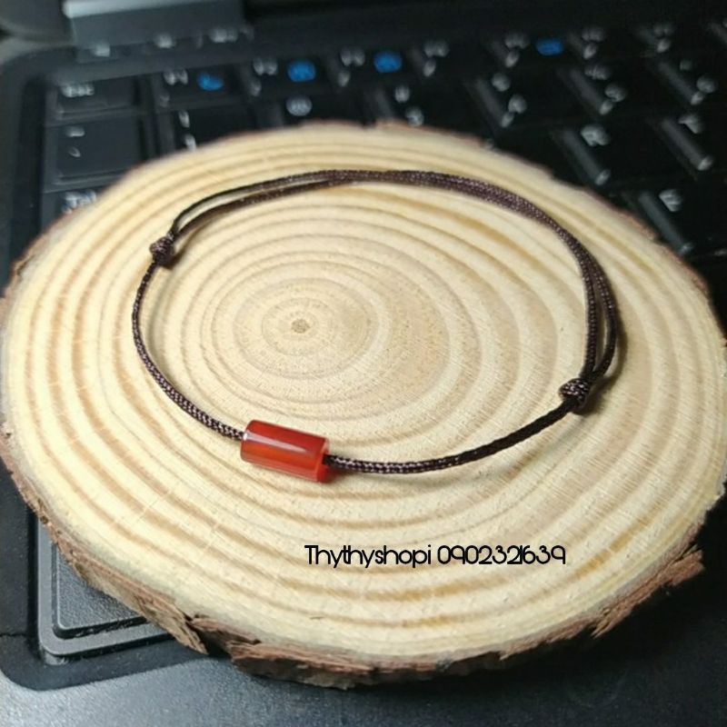 Vòng tay handmade trụ đá mini thiên nhiên  -