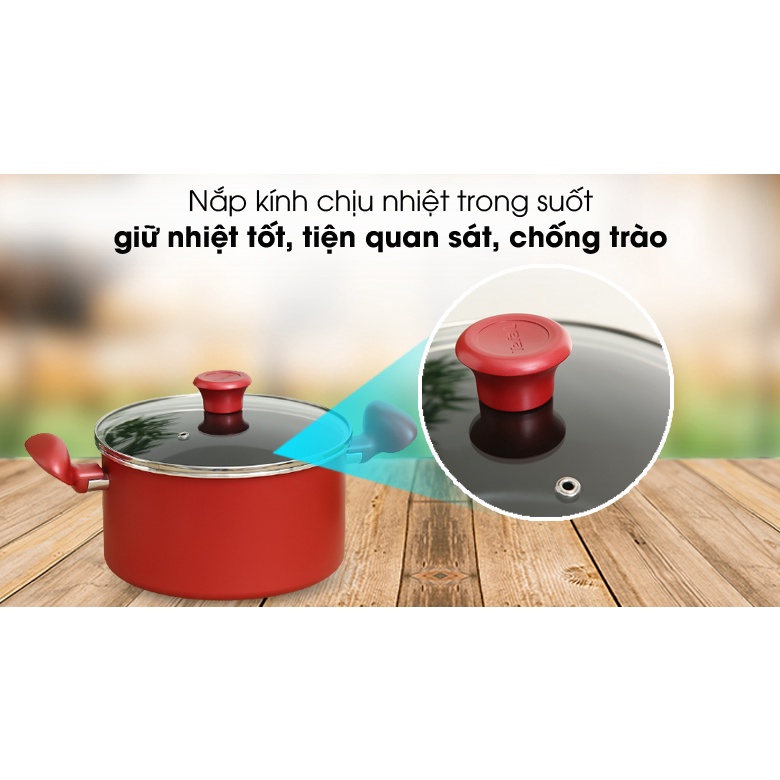 Nồi chống dính đáy từ Tefal So Chef G1354595 22cm - Hàng chính hãng- Bảo Hành Toàn Quốc