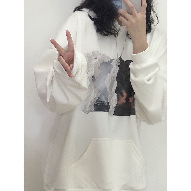 Áo khoác Sweater dáng rộng phong cách thời trang Harajuku dành cho nữ | BigBuy360 - bigbuy360.vn