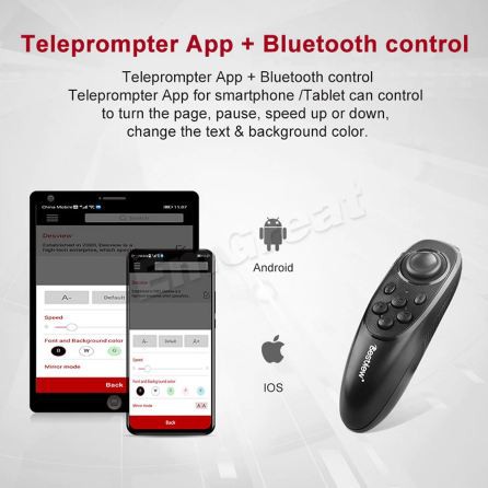 [CÓ VIDEO] Máy Nhắc Chữ Mini Telepromter T2 Có Remote Điều Khiển Cho Vlog, Quay Phim Quảng Cáo Tin Tức