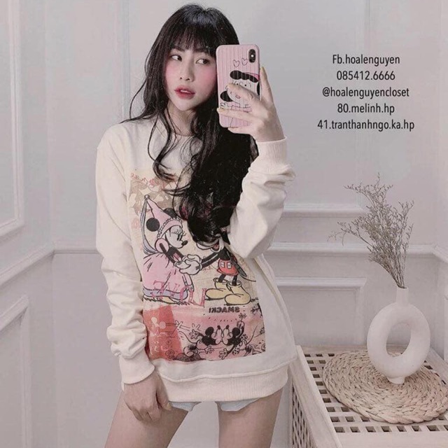 [Mã WA1015 giảm 15k đơn 150k] Áo nỉ dáng thụng siêu hót