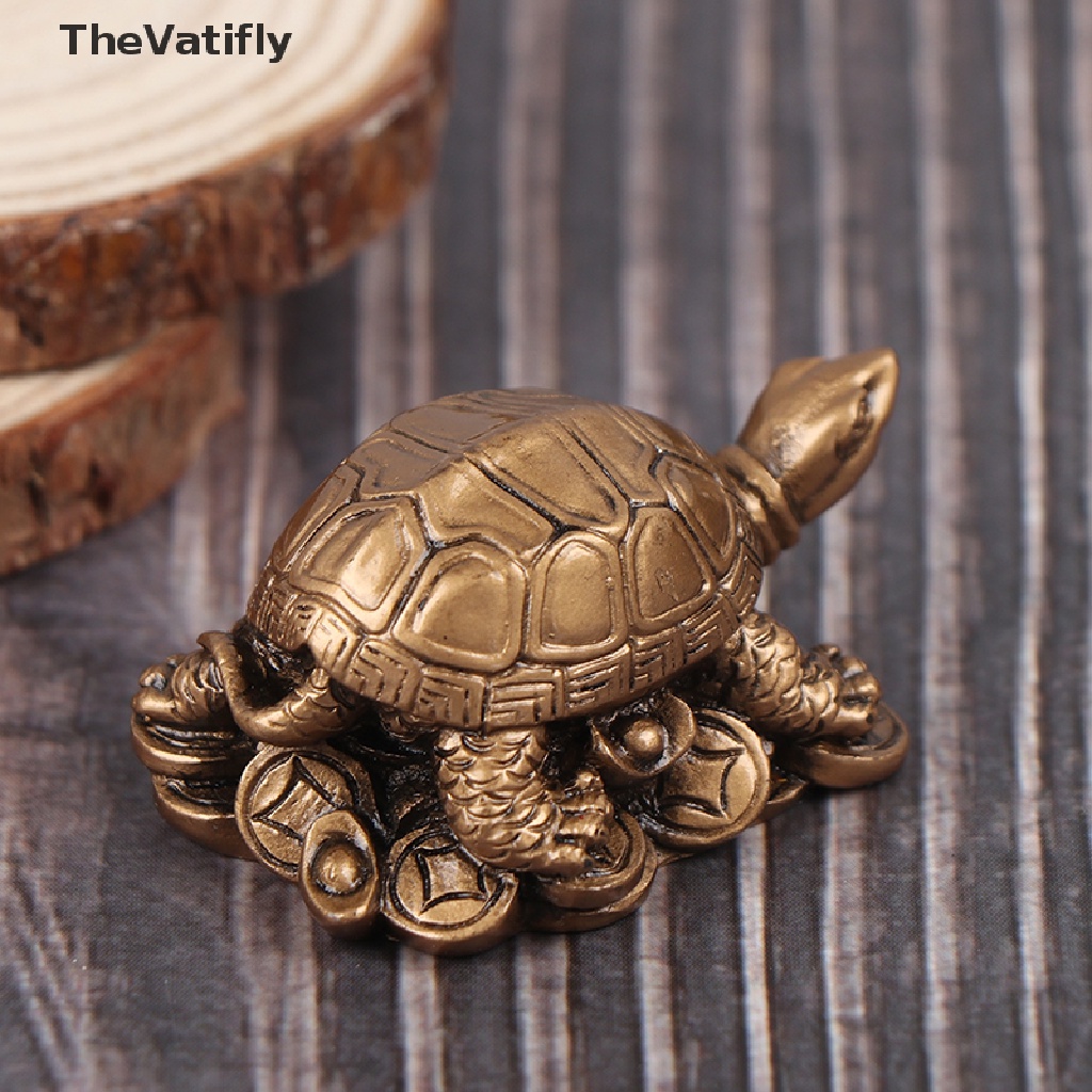 [Thevalifly] Tượng Rùa Bằng Đồng Resin Trang Trí Nội Thất Phong Thủy Bán Chạy