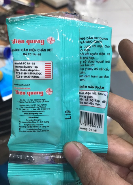 Set 5 & 10 phích cắm Điện Quang(đầu dẹp)