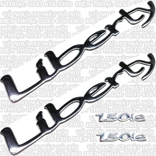 Bộ tem nổi xe Liberty màu bạc