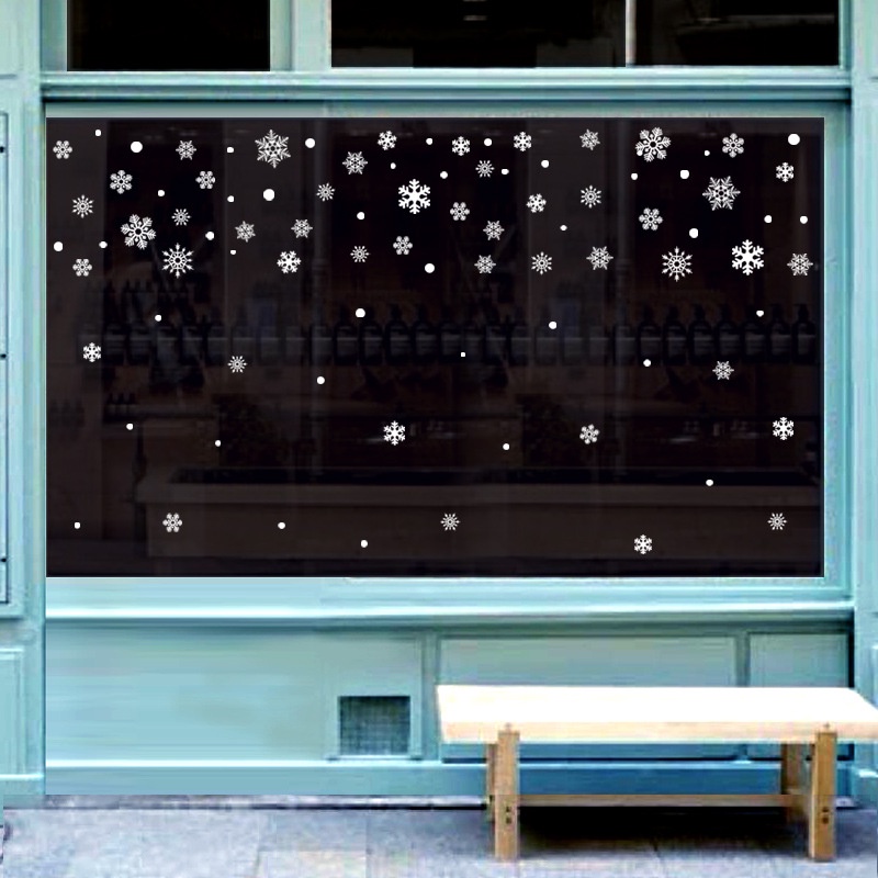 Decal noel 2024 trang trí cửa kính TUNG Home Decor Bông tuyết