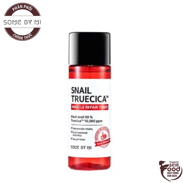 Nước Hoa Hồng Dưỡng Trắng Phục Hồi Da Giảm Mụn Từ Ốc Sên, Trà Xanh, Tràm Trà Some By Mi Toner