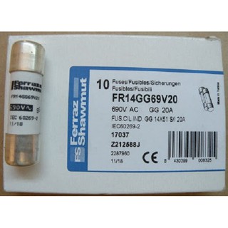 Cầu Chì Công Nghiệp Ferraz Fuse Z212588J, Cylindrical, Protistor 20A , 660Vac 14X51