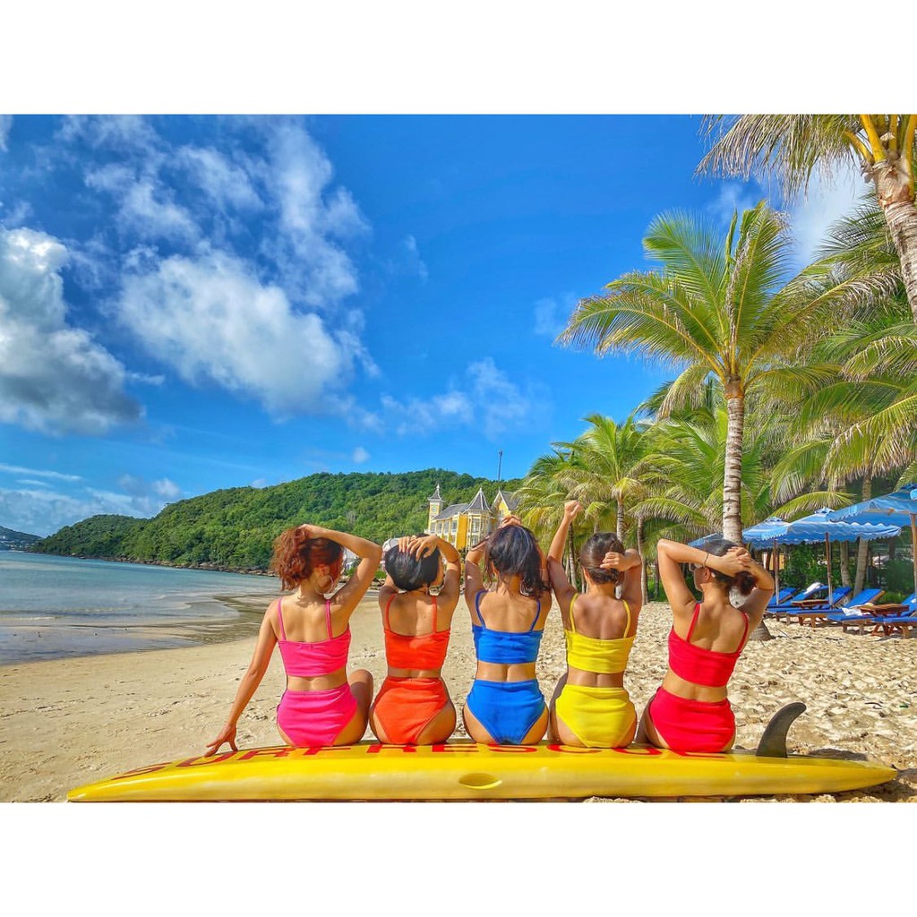 Set bikini áo và quần lưng cao high weisted LOVEKIUTEE | BigBuy360 - bigbuy360.vn