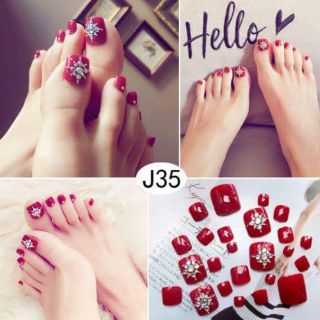 Móng chân giả, nail chân giả đính đá cực sang