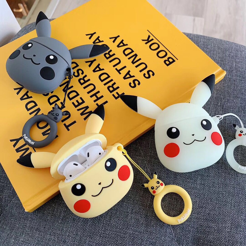 Vỏ bọc hộp sạc tai nghe Airpods hình Pikachu ngộ nghĩnh