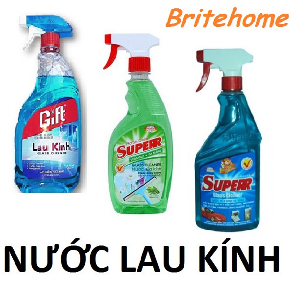 Nước Lau Kính  Gift và Super Sáng Bóng  580ml - 640ml