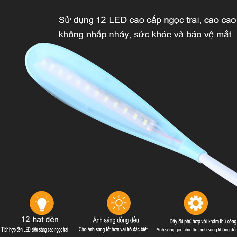 USB Sạc Đèn Bàn LED Dimmable Mắt-Chăm Sóc Đèn Học Linh Hoạt Cổ Ngỗng Bút & Giá Đỡ Điện Thoại Bàn Đèn Cho LFZ-DSNTD-PINK