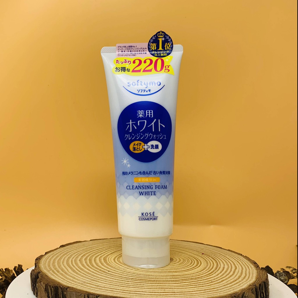 Sữa rửa mặt KOSE Softymo 220g Nội Địa Nhật KOSE Hyaluronic acid collagen white