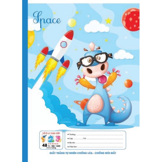 Vở Ô LY 123 80 trang 4ly 6 Sao Giấy Chống Lóa