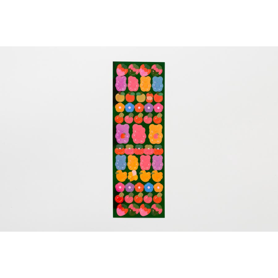 Set 2 Tấm Sticker ARTBOX Hàn Quốc Hình Gấu Gummy Và Trái Cây Phản Quang Xinh Xắn