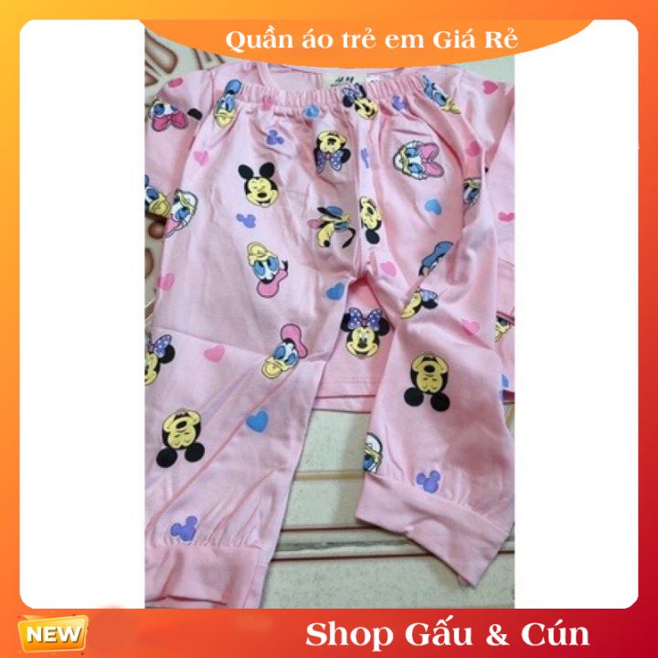 Bộ quần áo thu đông cho bé gái chất cotton , tăm mềm mịn, co giãn , thấm hút mồ hôi tốt 6kg -11kg
