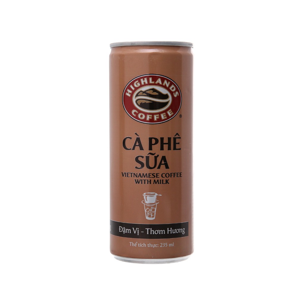 3 LON Cà phê sữa Highlands 235ml