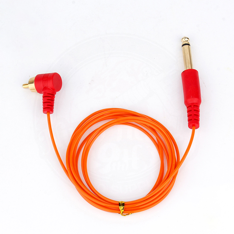 Dây Cáp RCA 2m Đầu Góc Bằng Silicon Mềm Chuyên Dụng Cho Máy Xăm