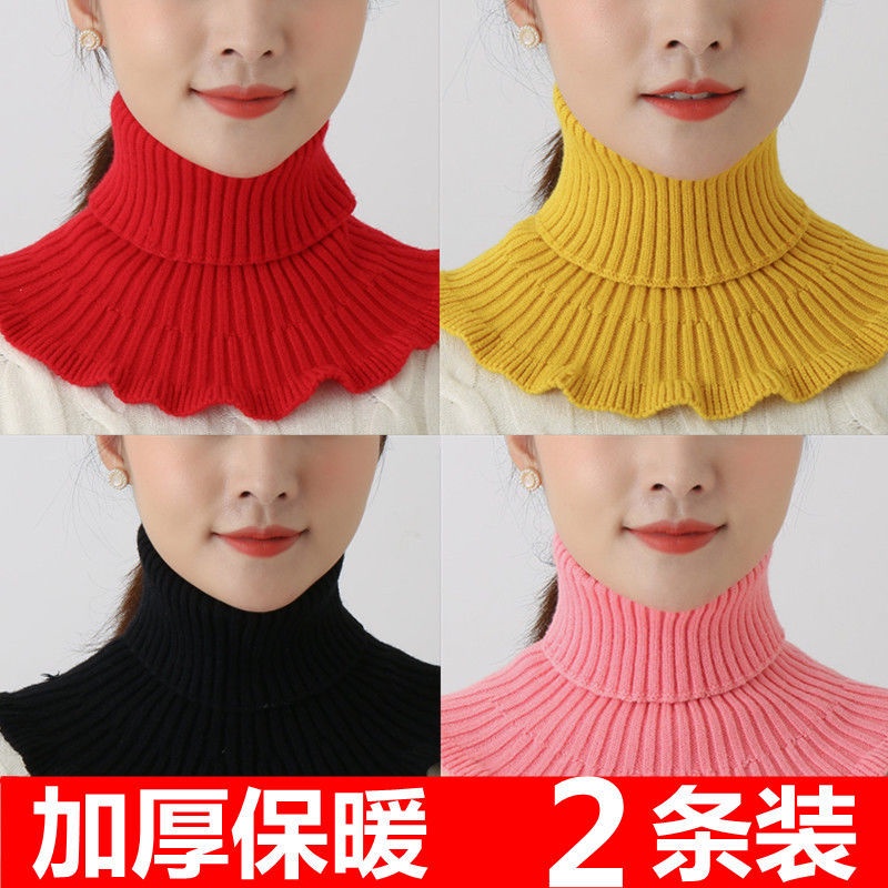 Cổ Áo Giả Đan Len Dày Dặn Ấm Áp Thời Trang Thu Đông Cho Nữ