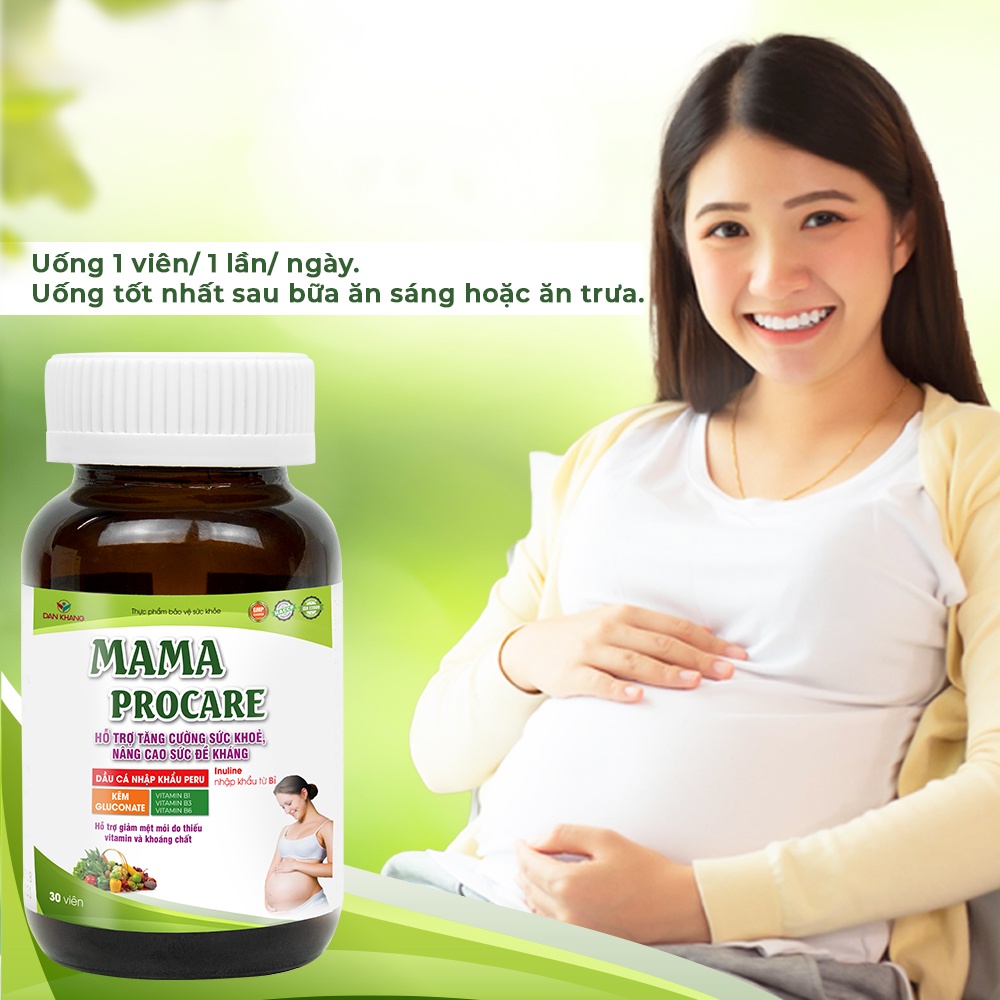 Viên Uống Bổ Sung Vitamin Và Khoáng Chất Cho Phụ Nữ Có Thai Mama Procare Hộp 30 Viên