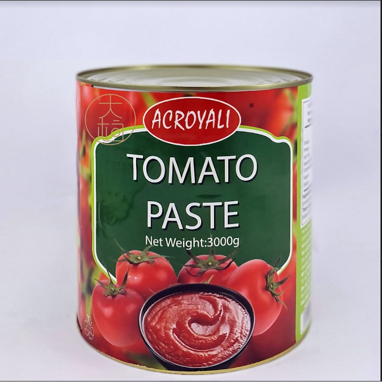 Cà chua xay nhuyễn nguyên chất TOMATO PASTE Cho mỳ ý các món sốt ACROYALI BV Best Value 3000g