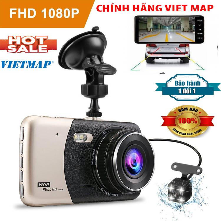 CAMERA HÀNH TRÌNH VIETMAP X600 -  ( Trước + Sau )- Sử Dụng Tiếng Việt Dễ Sử Dụng , Công Nghệ Full Hd1080