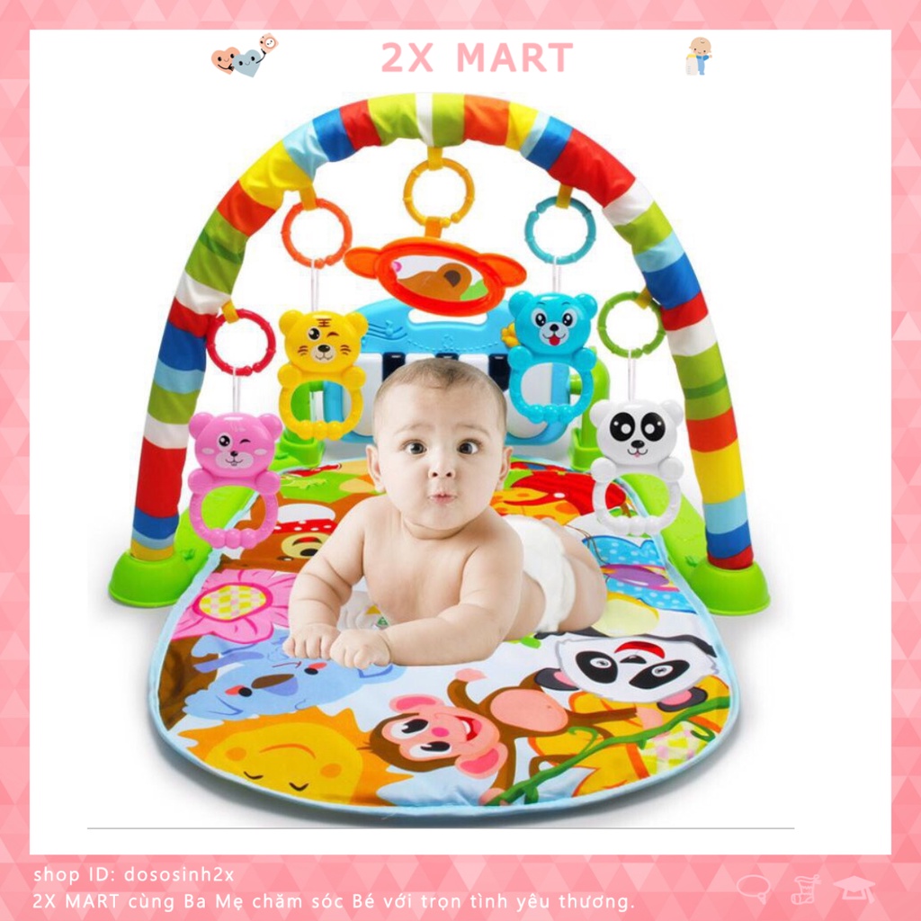 Thảm Nhạc Cho Bé Sơ Sinh Nằm Chơi Kèm đàn Piano (Hàng Cao Cấp)