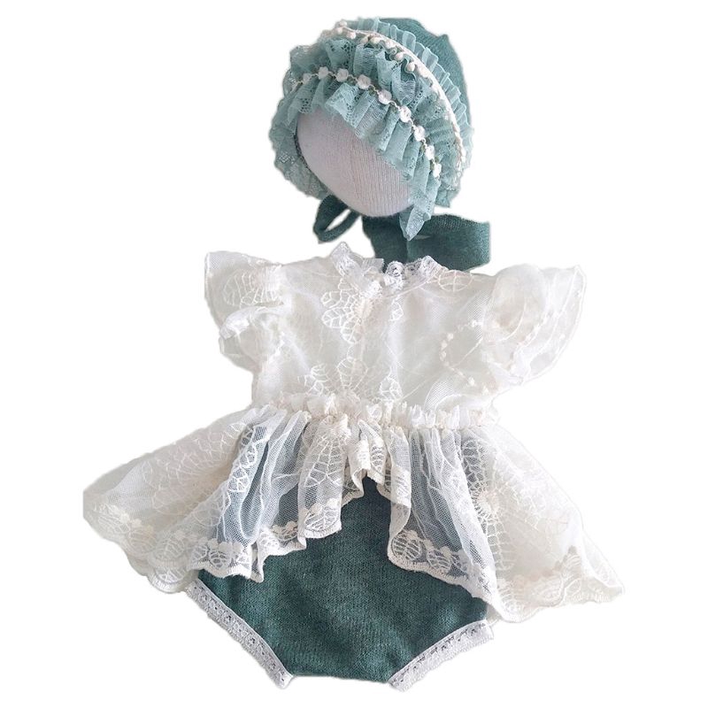 Mary☆3 Pcs/set Newborn Photography Props Baby Bonnet Pants Clothes Set Photo Clothing