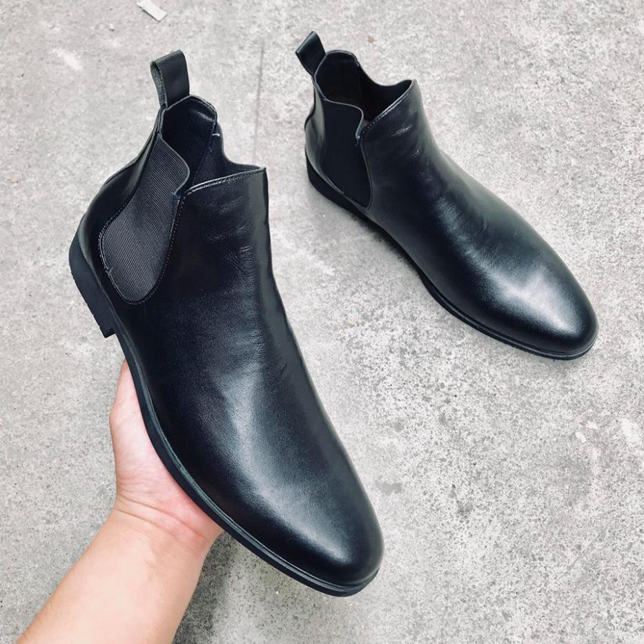 Chelsea Boot nam da bò tặng kèm tất + lót tăng chiều cao 6cm -o97 ! :