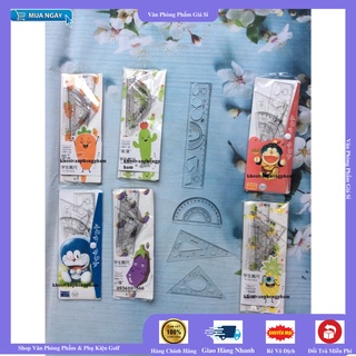 Bộ thước kẻ 20cm, bộ eke 20cm, đo độ