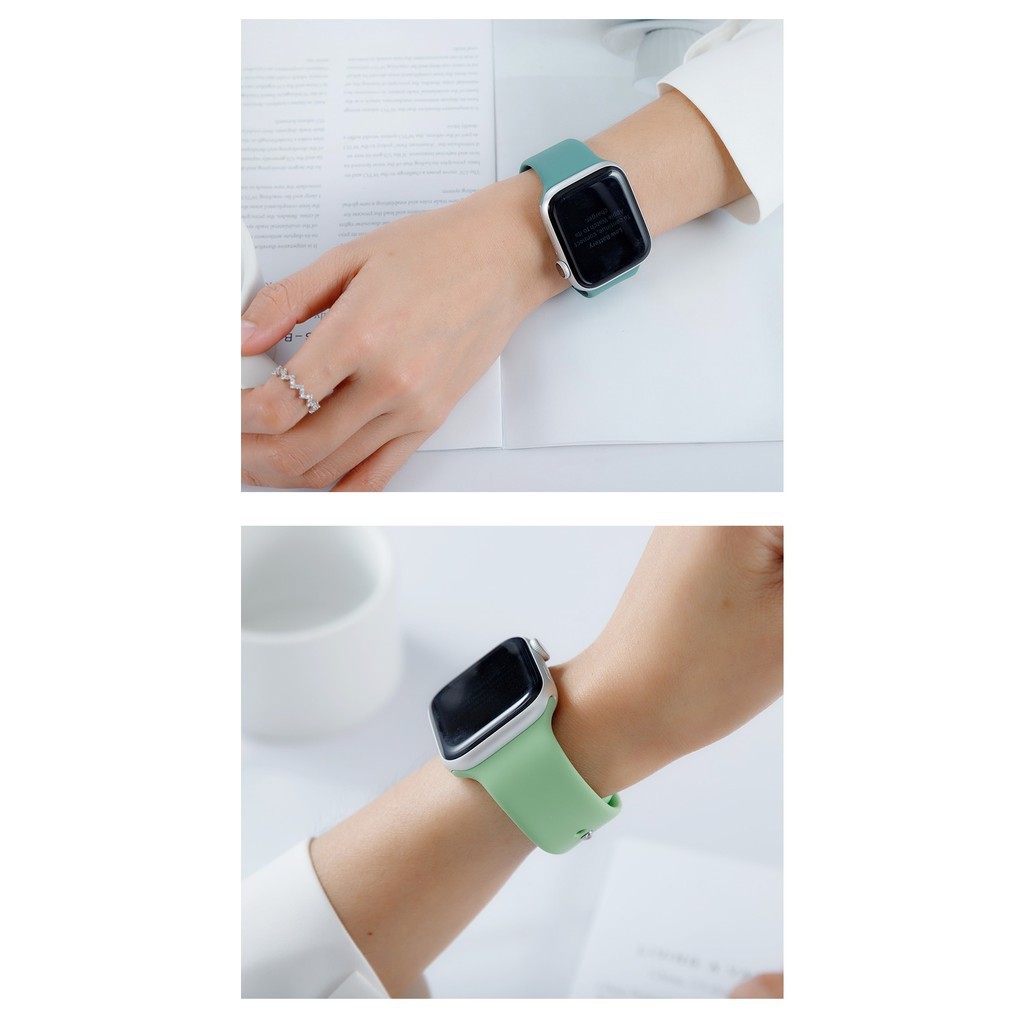 Dây cao su đồng hồ thông minh apple watch thích hợp với tất cả các dòng T500 W6 W26