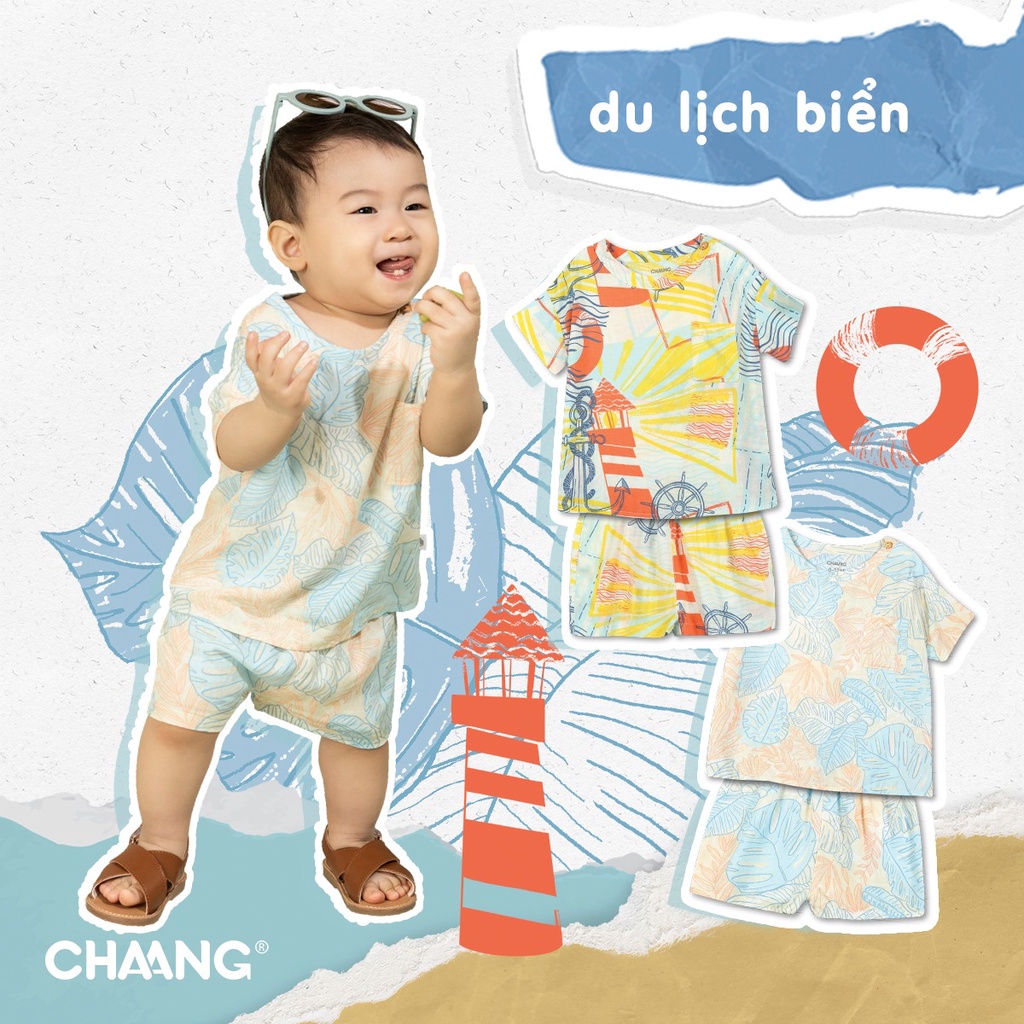 Chaang bộ cộc lanh cài vai cho bé mùa hè BOSS2022D01