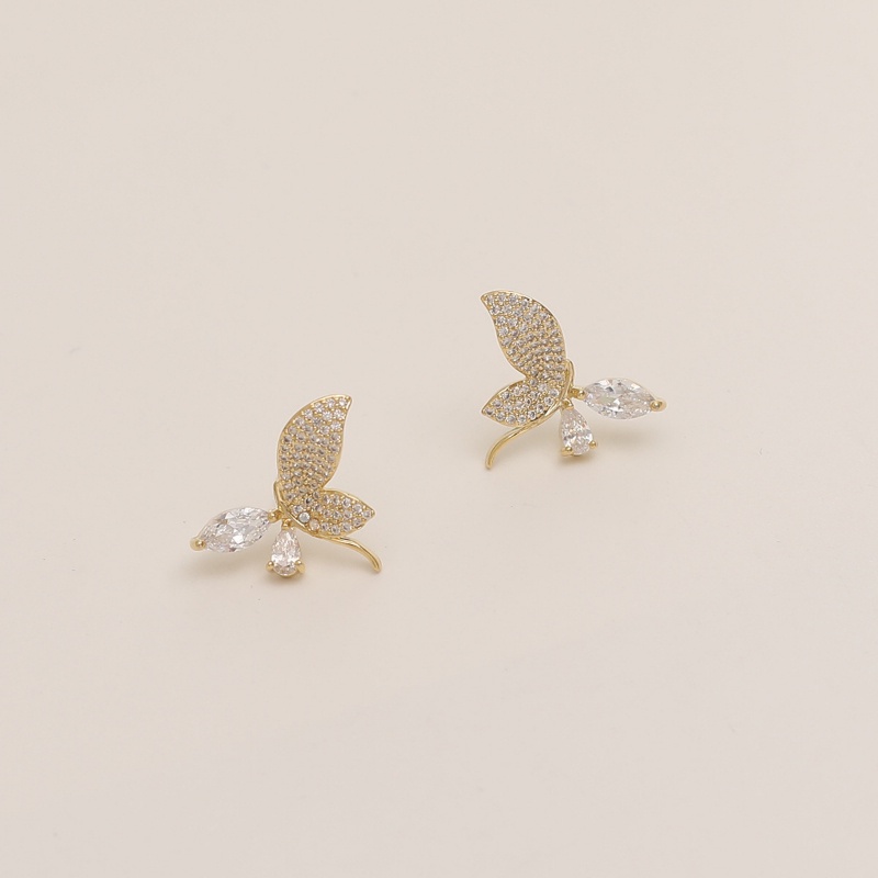 Khuyên Tai Hình Bướm Nhỏ Đơn Giản Phong Cách Hàn Quốc