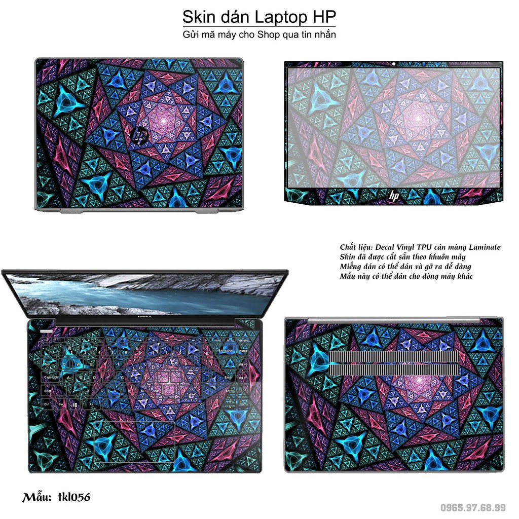 Skin dán Laptop HP in hình thiết kế _nhiều mẫu 6 (inbox mã máy cho Shop)