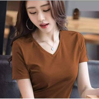 COMBO 2 ÁO THUN CỔ TIM CHẤT COTON CO ZAN DỄ PHỐI ĐỒ