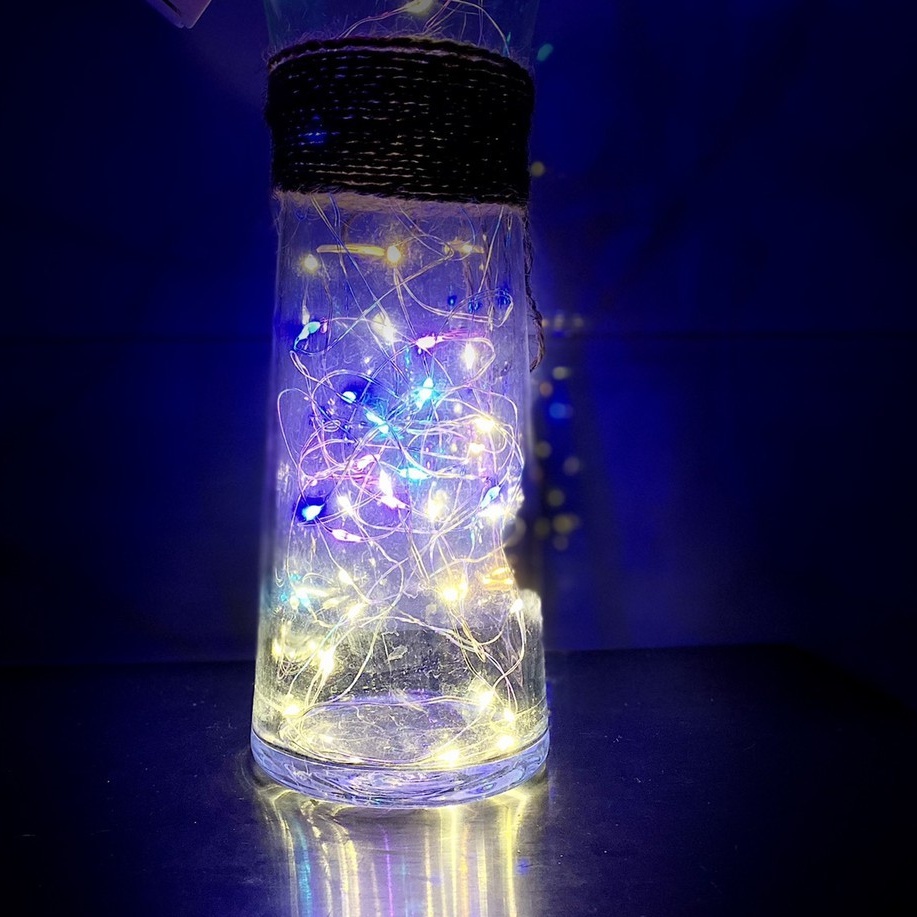 Đèn Led Xài Pin AA 3 Mét 30 Bóng Đom Đóm Fairylight Không Chớp, Trang Trí Nhà Cửa, Noel, Tết