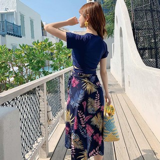 Set Bikini Đi Biển Đồ Bơi Nữ 3 Món (Áo Tắm + Quần + Váy)