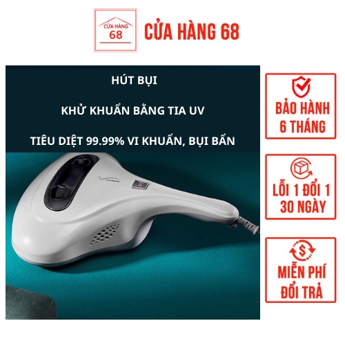 Máy hút bụi cầm tay thế hệ mới, kết hợp hút bụi, khử khuẩn bằng tia Uv giúp loại bỏ vi khuẩn, bụi bẩn TR539